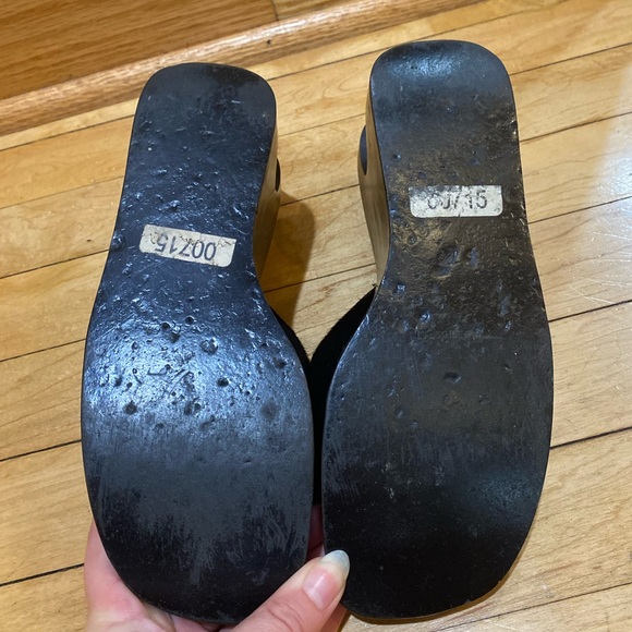 VTG 90s/00s Guess Wooden Wedge Platforms - Picture 8 of 11